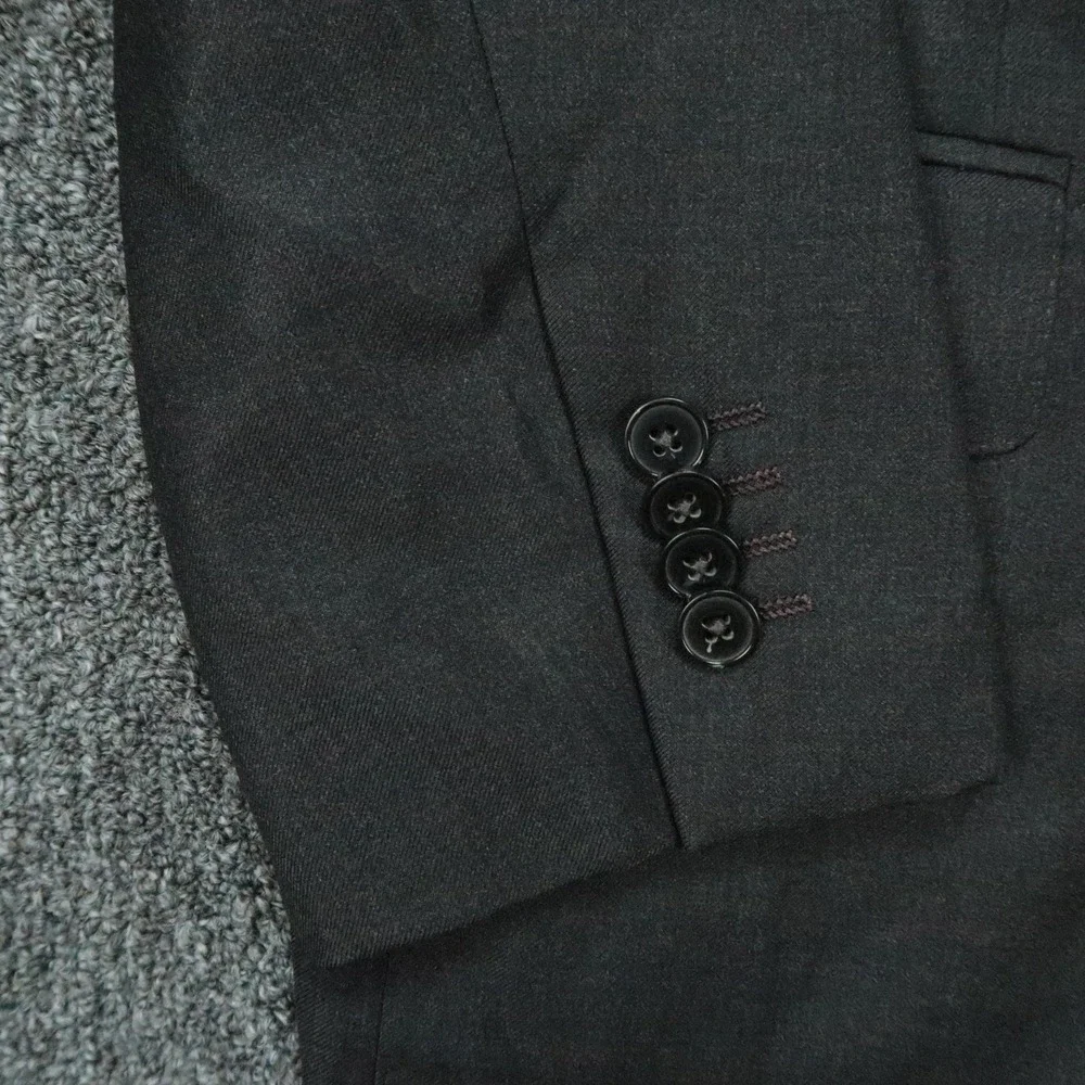 Ermenegildo Zegna Blazer Mens 42R Gray Wool Fit Rom Lined Sport Coat